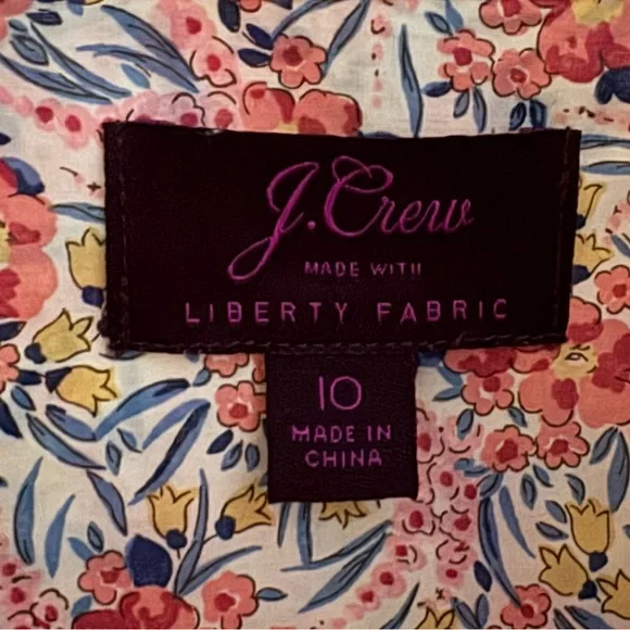 J. Crew Liberty Fabric Floral Shirt / Size 10 - Picture 4 of 5